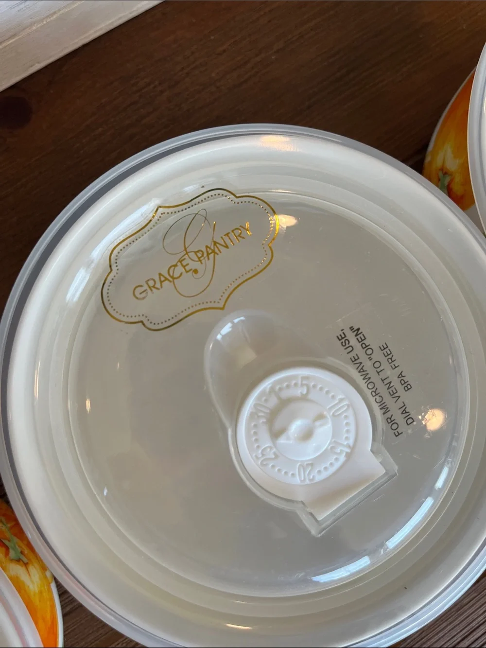 NWT Food Storage Bowls - Citrus Patterned Set of 3